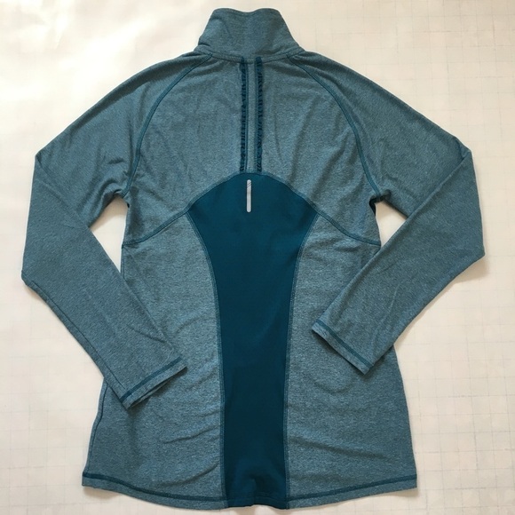 Champion Duo Dry  1/4 Zip Long Sleeve Grayish Green Blue  Activewear Top Size XS - Picture 16 of 16